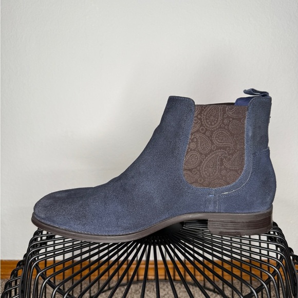 Ted Baker Travics Blue Suede Ankle Boots Size 10 - Picture 5 of 8